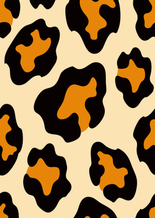 Animal skin seamless pattern on white backgroundのイラスト素材