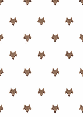 Animal skin seamless pattern on white backgroundのイラスト素材