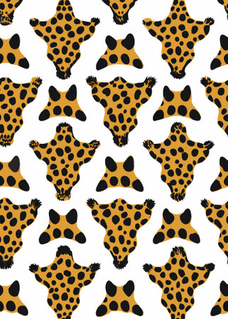 Animal skin seamless pattern on white background