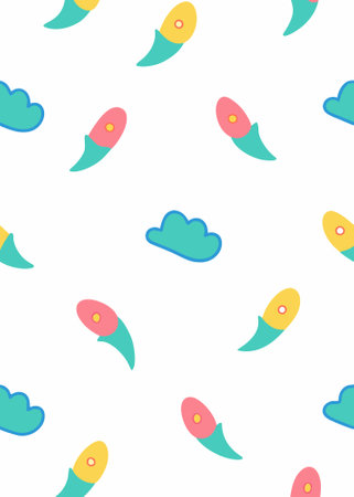 Doodle seamless pattern texture on white background