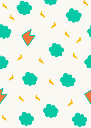 Doodle seamless pattern texture on white backgroundのイラスト素材