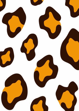 Animal skin seamless pattern on white backgroundのイラスト素材