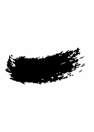 Black brush stroke on white backgroundのイラスト素材