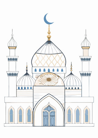 Islamic illustration art on white backgroundのイラスト素材