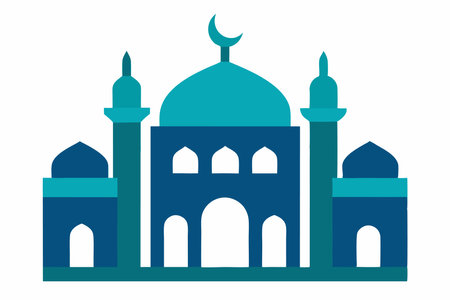 Islamic illustration art on white backgroundのイラスト素材