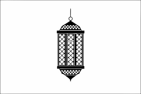 Islamic lamp illustration on white backgroundのイラスト素材