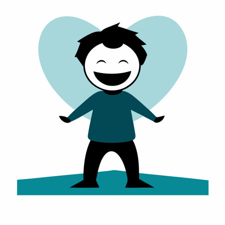 Happy children silhouette vector on white background