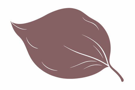 Leaf silhouette vector on white backgroundのイラスト素材