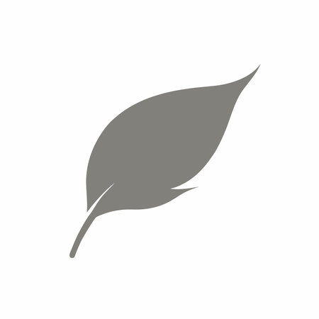 Leaf silhouette vector on white backgroundのイラスト素材
