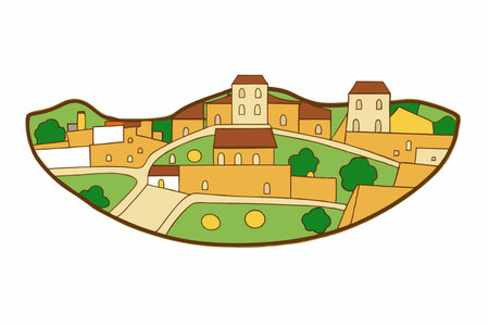 Andalusia city illustration on white backgroundのイラスト素材