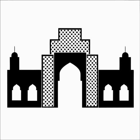 Moorish Architecture illustration on white backgroundのイラスト素材