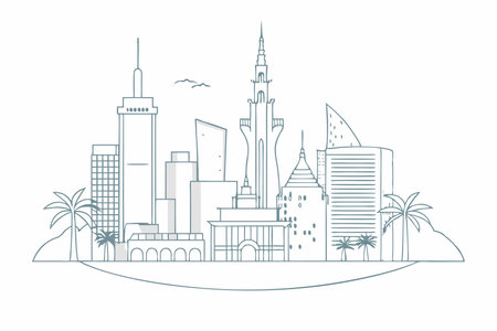Riyadh city illustration on white backgroundのイラスト素材
