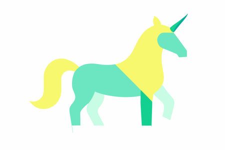Unicorn vector on white backgroundのイラスト素材