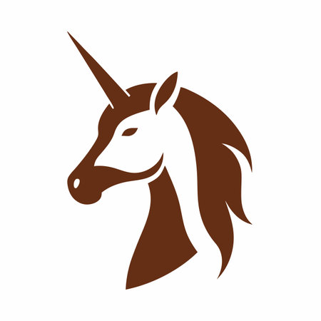 Unicorn vector on white backgroundのイラスト素材