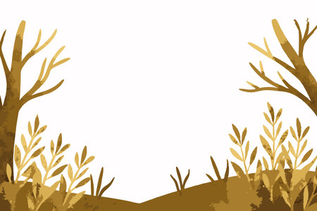 Minimalist natural background in gold foil vectorのイラスト素材