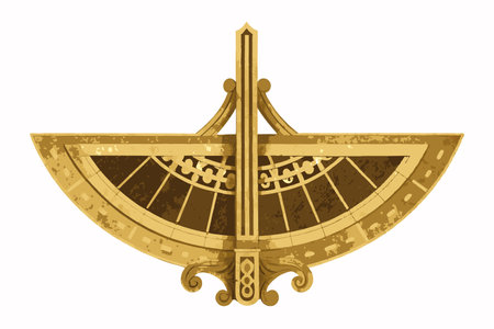 Gold ornamental divider vector on white background