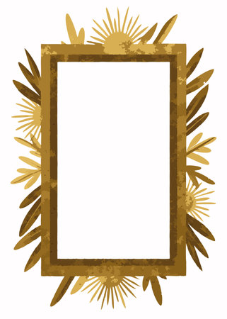 golden sparkling frame vectorのイラスト素材