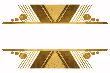Minimalist Gold ornamental divider vectorのイラスト素材