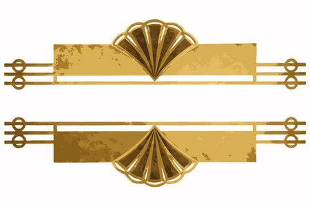 Minimalist Gold ornamental divider vectorのイラスト素材