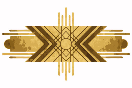 Minimalist Gold ornamental divider vectorのイラスト素材