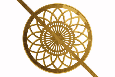 Minimalist luxury Golden mandala vectorのイラスト素材