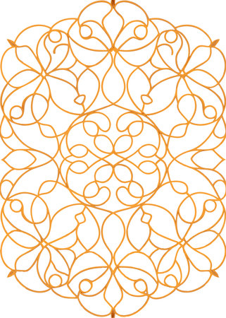 Luxury golden arabesque pattern vector on white background
