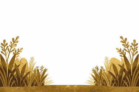 Minimalist Vegetation background on white backgroundのイラスト素材