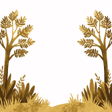 Minimalist Vegetation background on white backgroundのイラスト素材