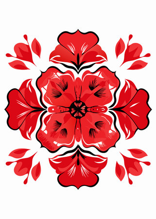 Luxury Floral mandala on white backgroundのイラスト素材