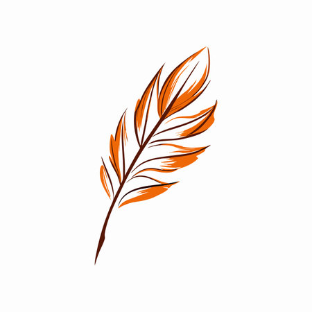 Watercolor botanical leaf vector on white backgroundのイラスト素材