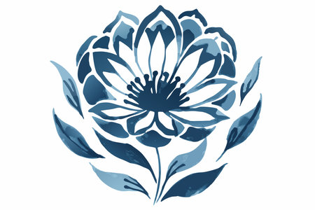 Minimalist watercolor floral artのイラスト素材