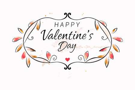 Valentines day lovely heart greeting card vectorのイラスト素材
