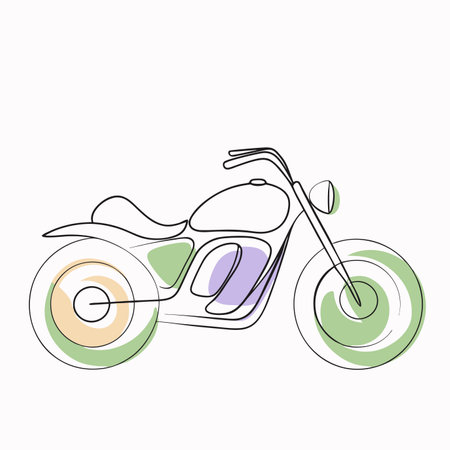 Watercolor background with motorcycle vectorのイラスト素材