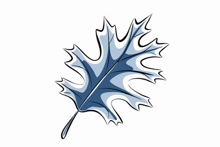 Autumn leaf watercolor on white backgroundのイラスト素材