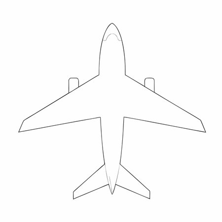 Airplane vector art on white backgroundのイラスト素材