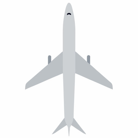 Airplane vector art on white backgroundのイラスト素材