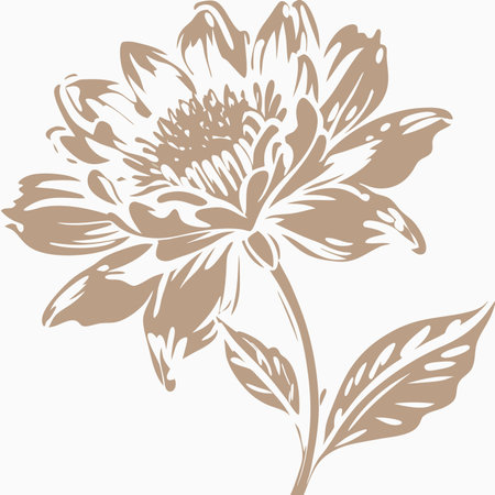 Floral element watercolor vector on whiteのイラスト素材