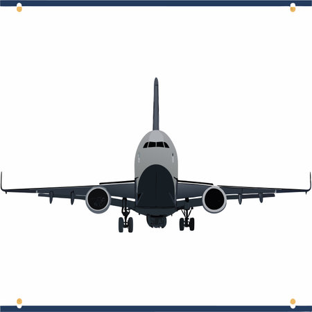 Airplane vector art on white backgroundのイラスト素材