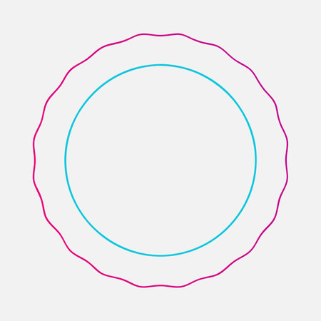 Neon circle on white backgroundのイラスト素材