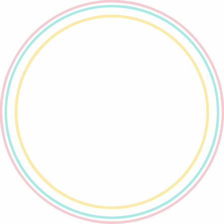 Neon circle on white backgroundのイラスト素材