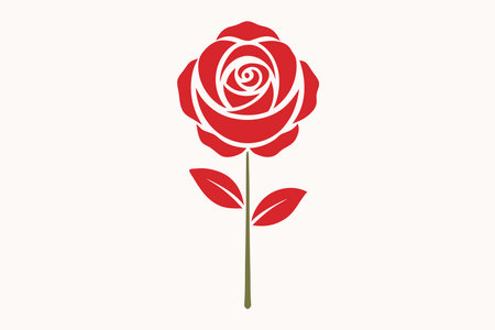 Watercolor rose flower on white backgroundのイラスト素材