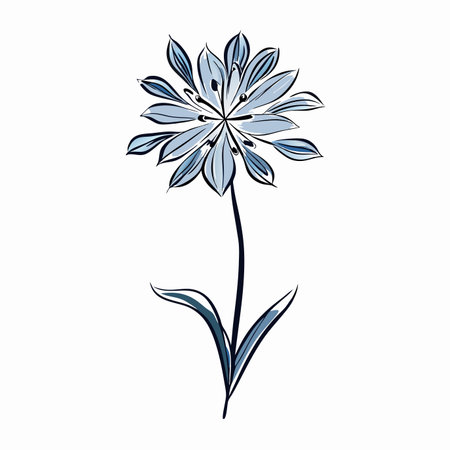 Watercolor wild flower on white backgroundのイラスト素材