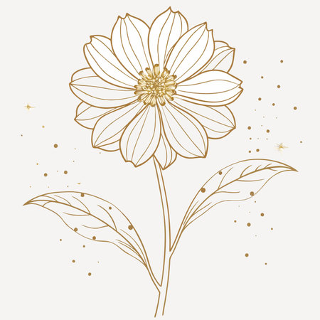 Wild flower vector art on white backgroundのイラスト素材