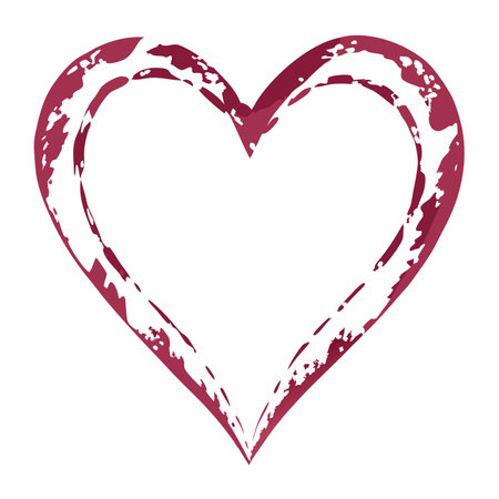 Watercolor heart on white backgroundのイラスト素材