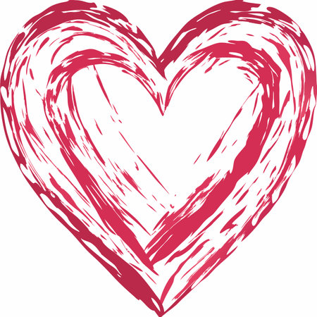 Watercolor heart on white backgroundのイラスト素材