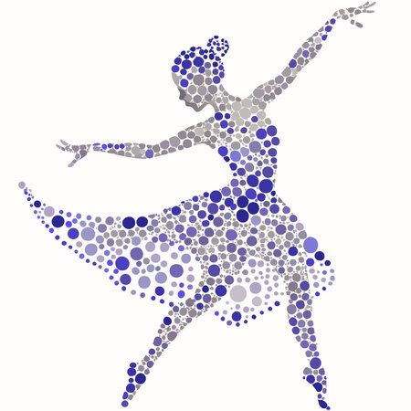 Dancing girl vector art on white backgroundのイラスト素材