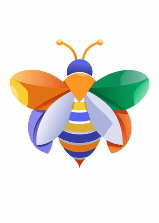 Bee logo vector artのイラスト素材