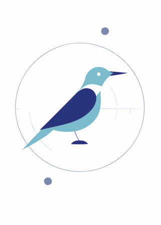 Bird logo vector on white backgroundのイラスト素材