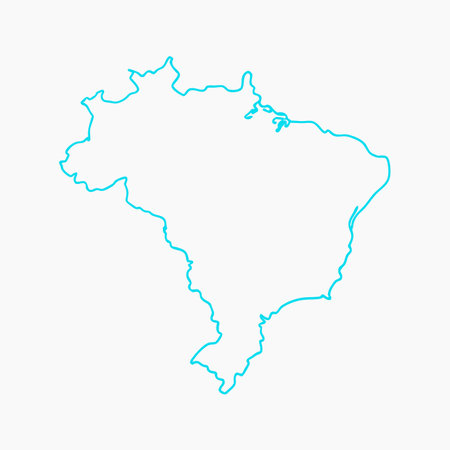 Brazil map on white backgroundのイラスト素材