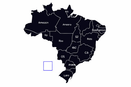 Brazil map on white backgroundのイラスト素材
